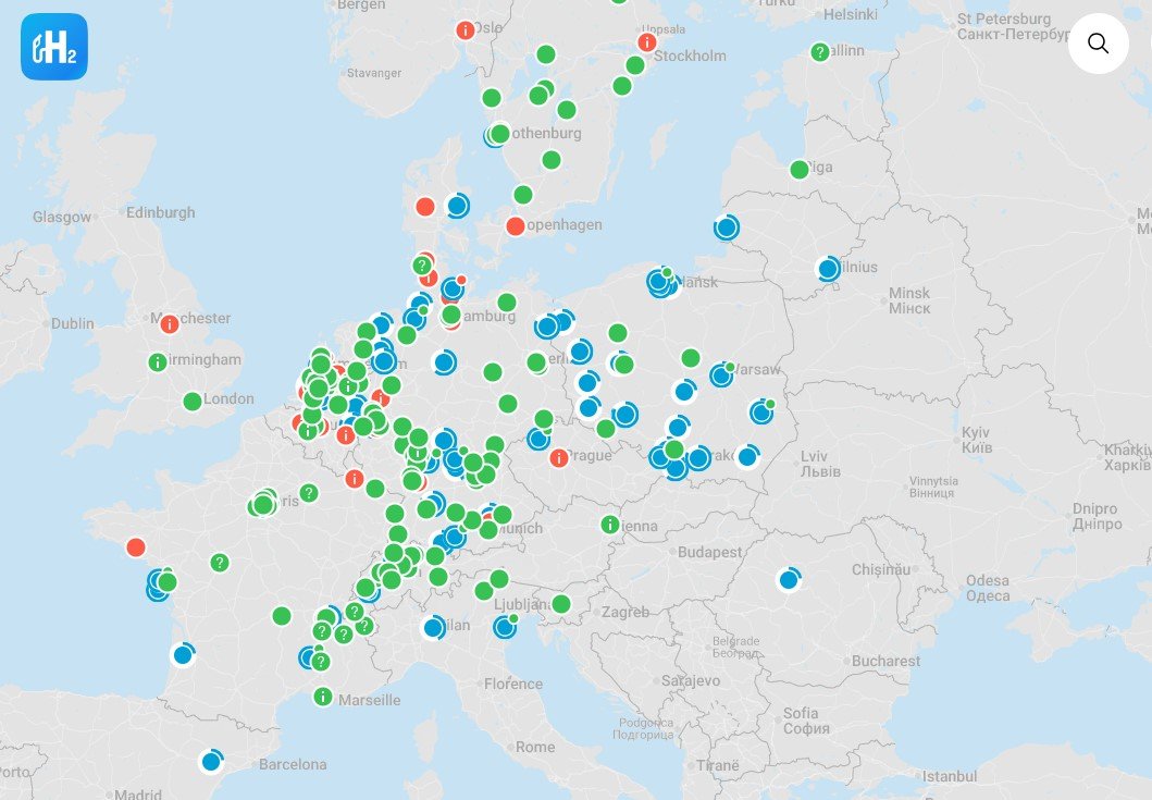 H2.LIVE Database: Hydrogen Reuelling Stations Across Europe