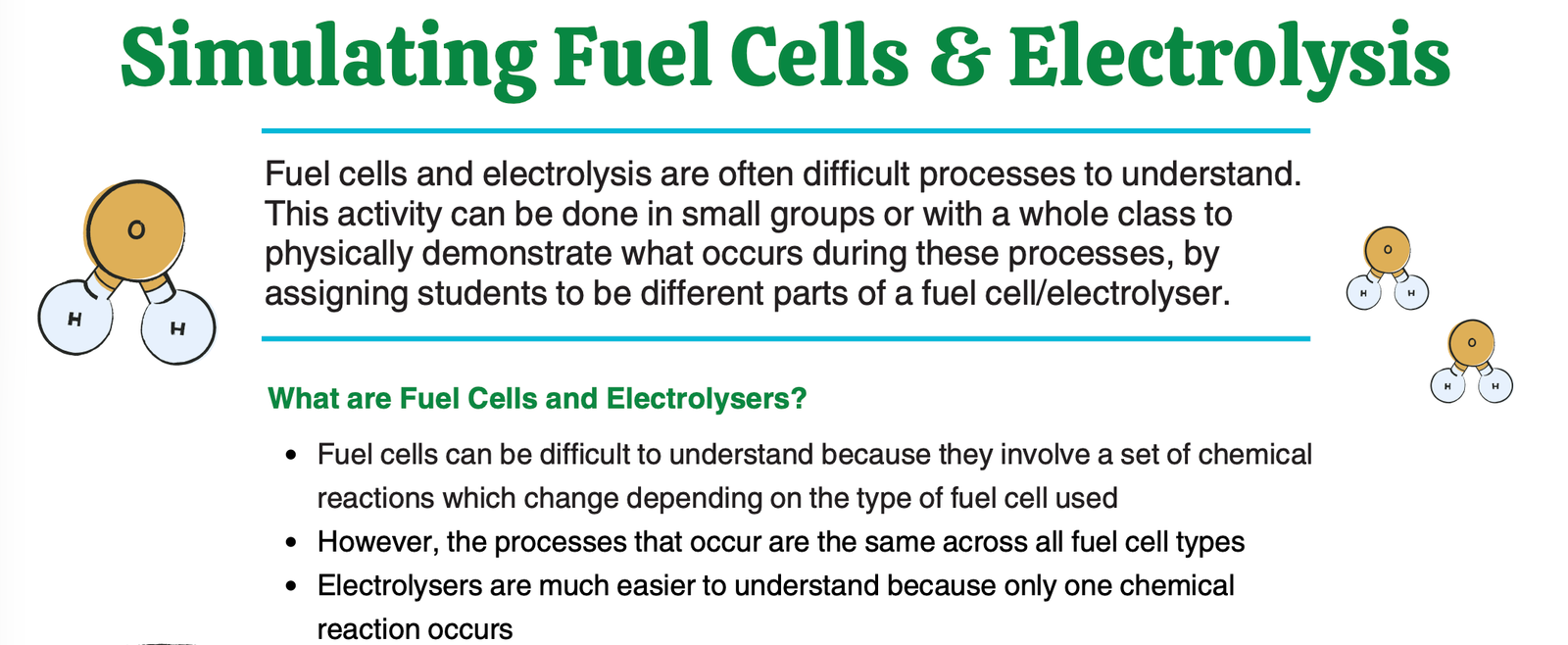 Simulating Fuel Cells & Electrolysis